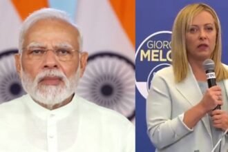 Narendra Modi and Giorgia Meloni in the pic