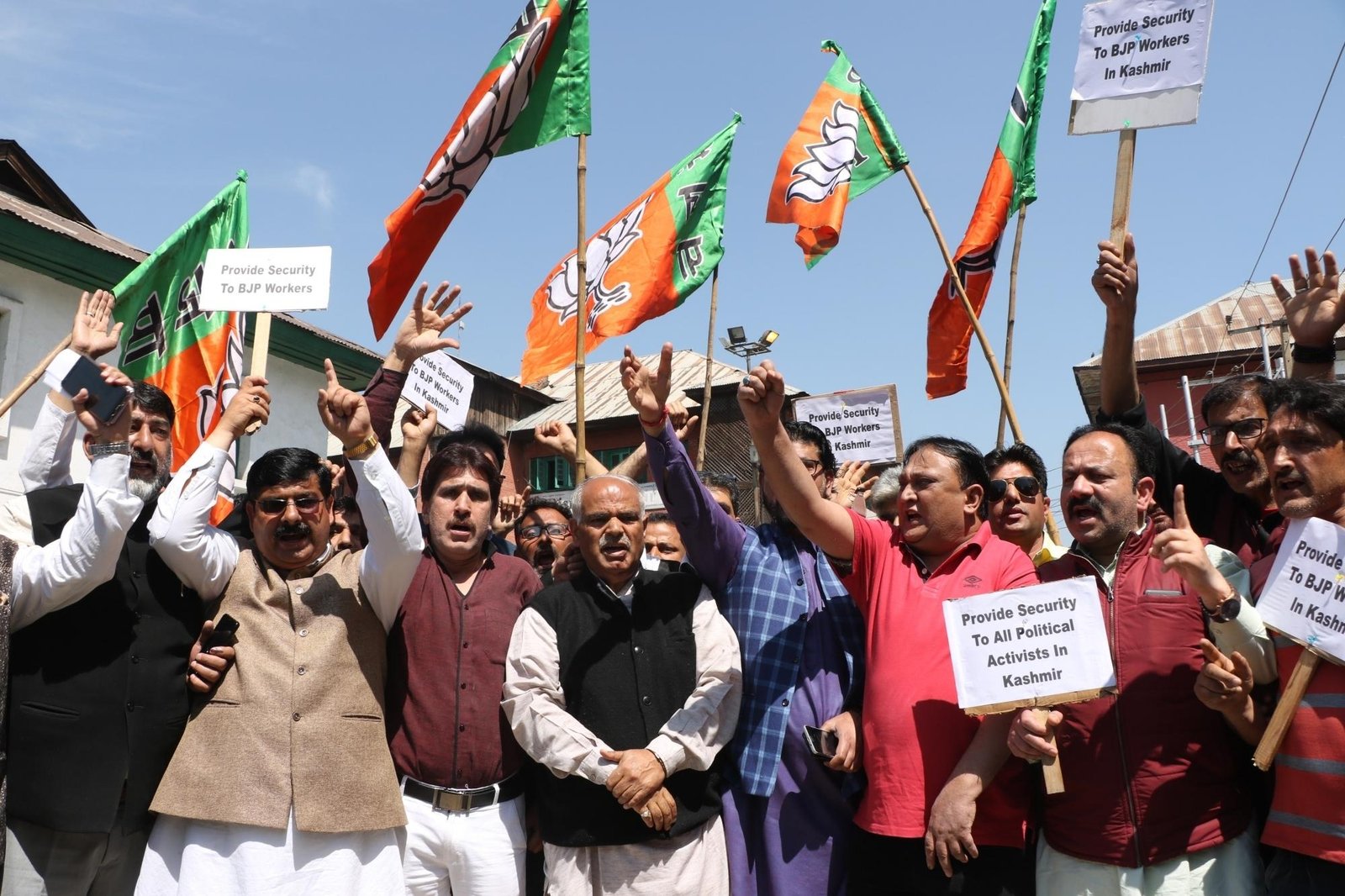 BJP's demonstration against killing of party leader