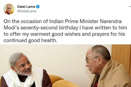 Dalai Lama extends b'day greetings to PM Modi