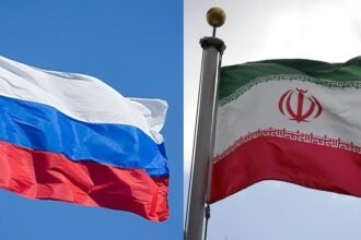 Russia, Iran flag