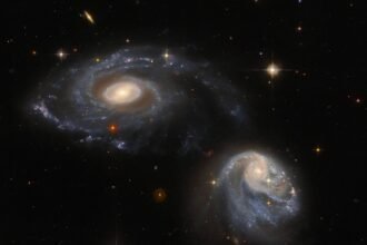 Hubble Telescope captures spectacular pair of interacting galaxies