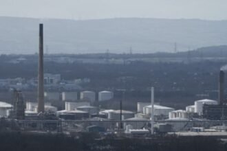 An oil refinery in Ellesmere Port