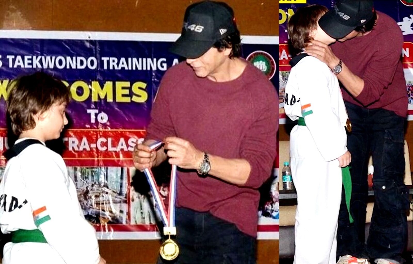 SRK kisses AbRam.