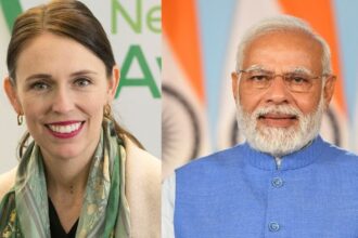 New Zealand PM Jacinda Ardern and Indian PM Narendra Modi