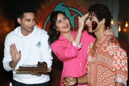 Bollywood actress Katrina Kaif along with actor Siddhant Chaturvedi celebrate the birthday of Ishaan Khatter