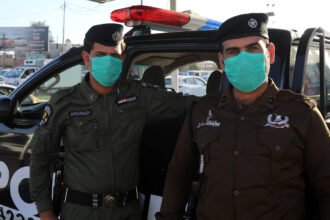 Iraqi policemen