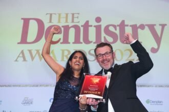 Dr Kiran Shankla with 2022 Young Dentist Award