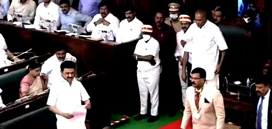 TN Governor walks out of Assembly after acrimonious scenes in House
