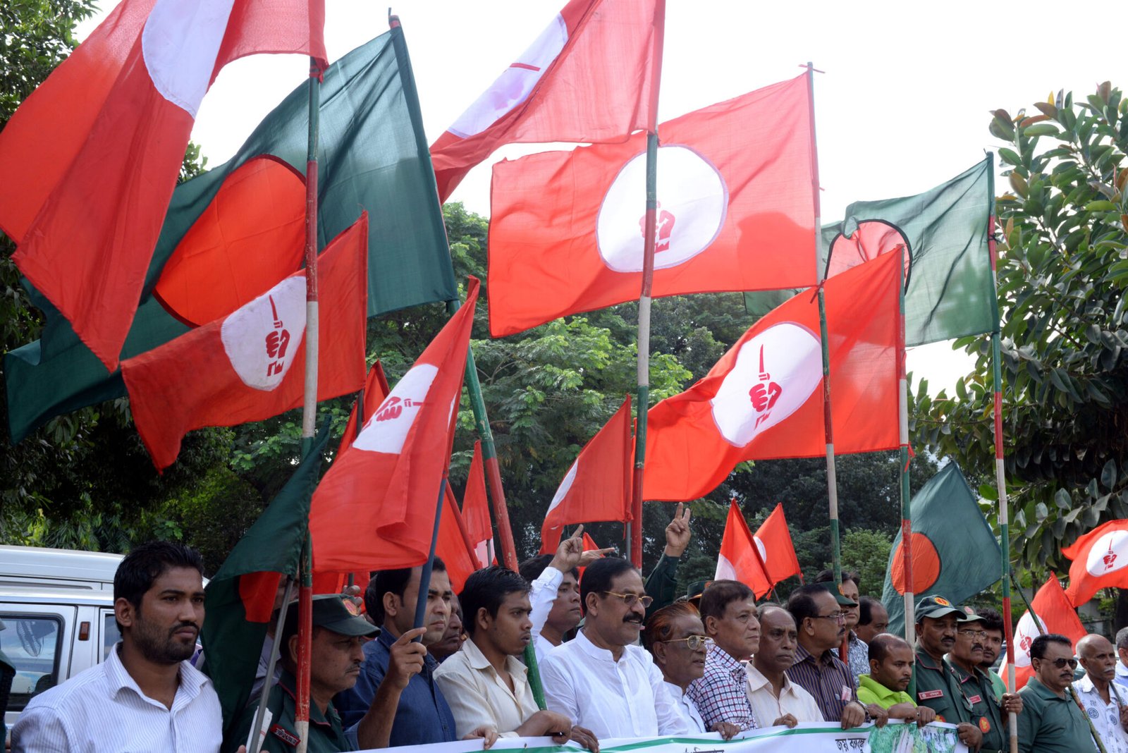 Bangladeshi activists and ruling party supporters