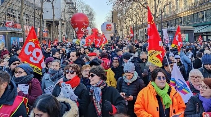 Labour union strike in France