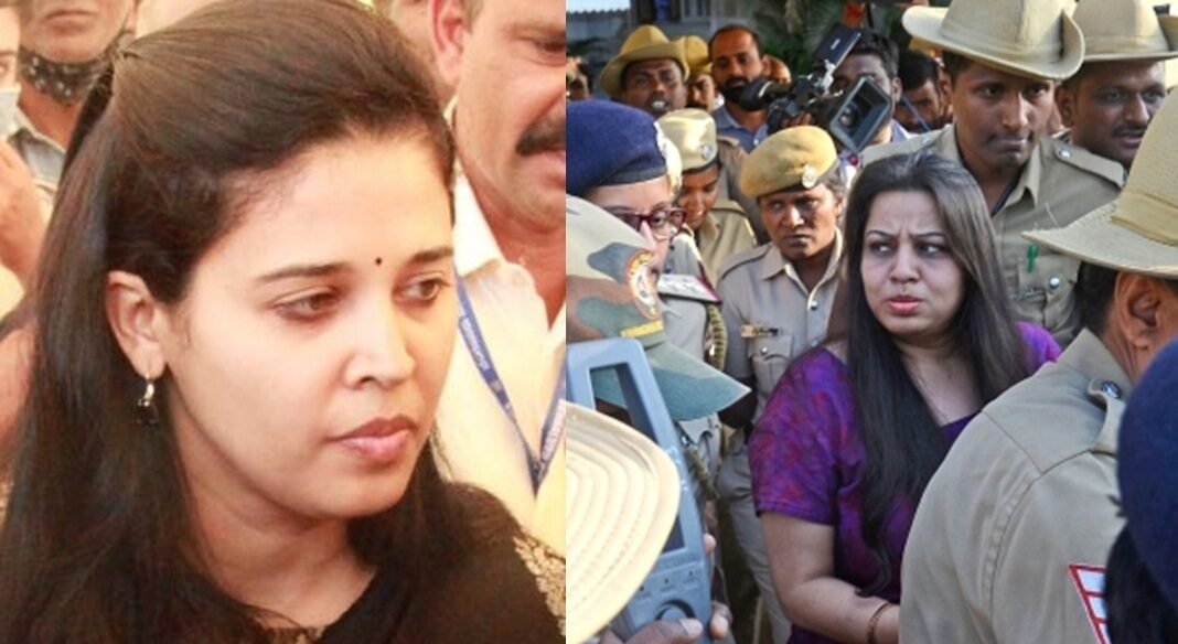 Rohini Sindhuri and IPS officer D. Roopa Moudgil