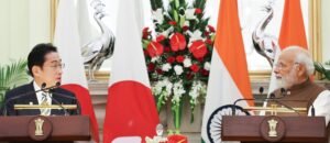 PM Modi with Japanese PM Fumio Kishida during their joint press statement 