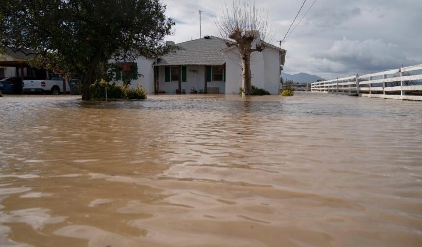 A flooded area in Byron