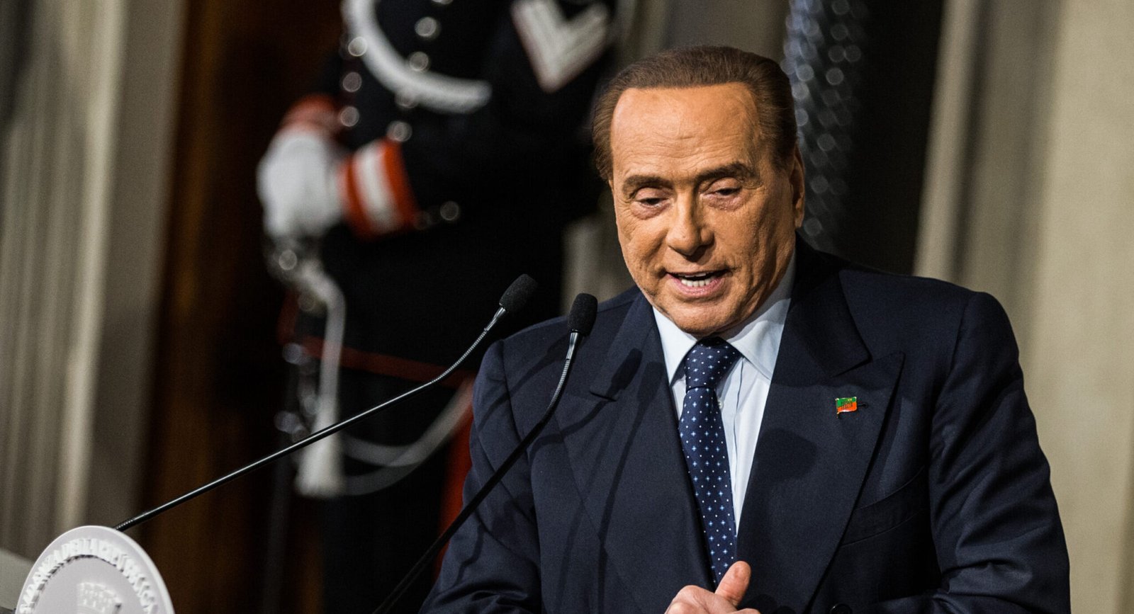 Forza Italia party leader and former Italian Prime Minister Silvio Berlusconi