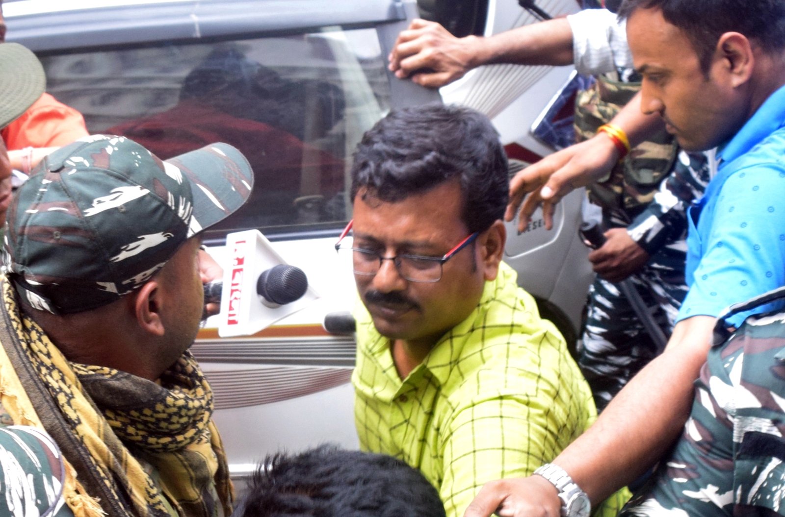 TMC MLA Jiban Krishna Saha being arrested by CBI