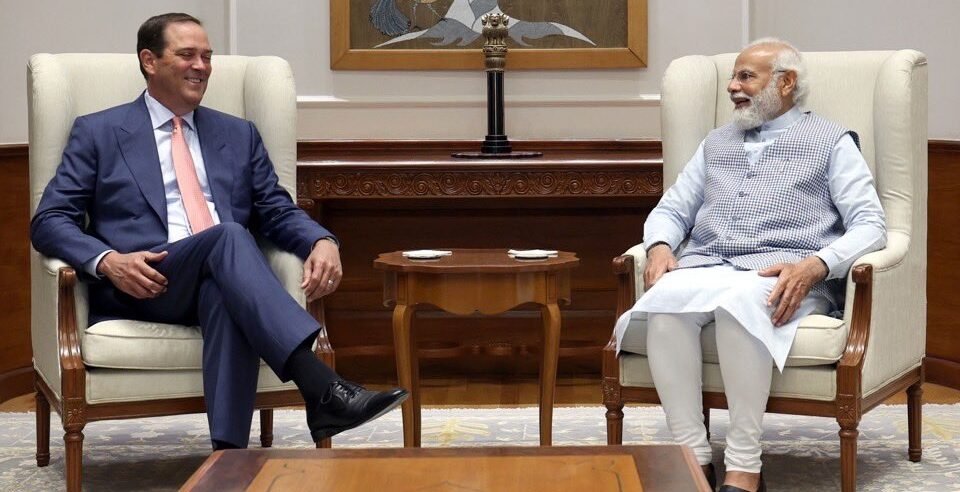 Prime Minister Narendra Modi meets Cisco Chair and CEO Chuck Robbins
