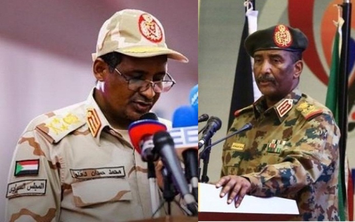 Sudanese Armed Forces (SAF) chief Abdel Fattah al-Burhan and paramilitary Rapid Support Forces (RSF) head Mohamed Hamdan Dagalo