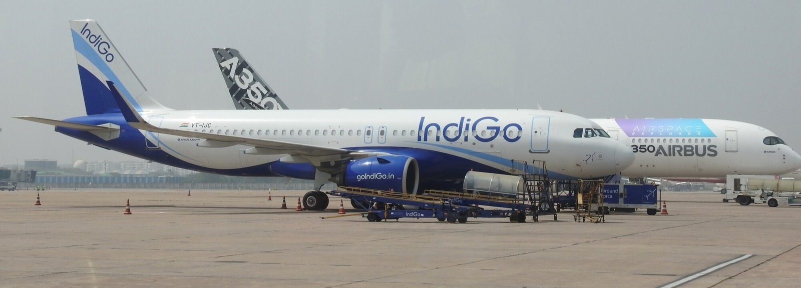 Aeroplane parked at IGI Airport