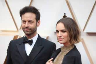 Benjamin Millepied (L) and Natalie Portman