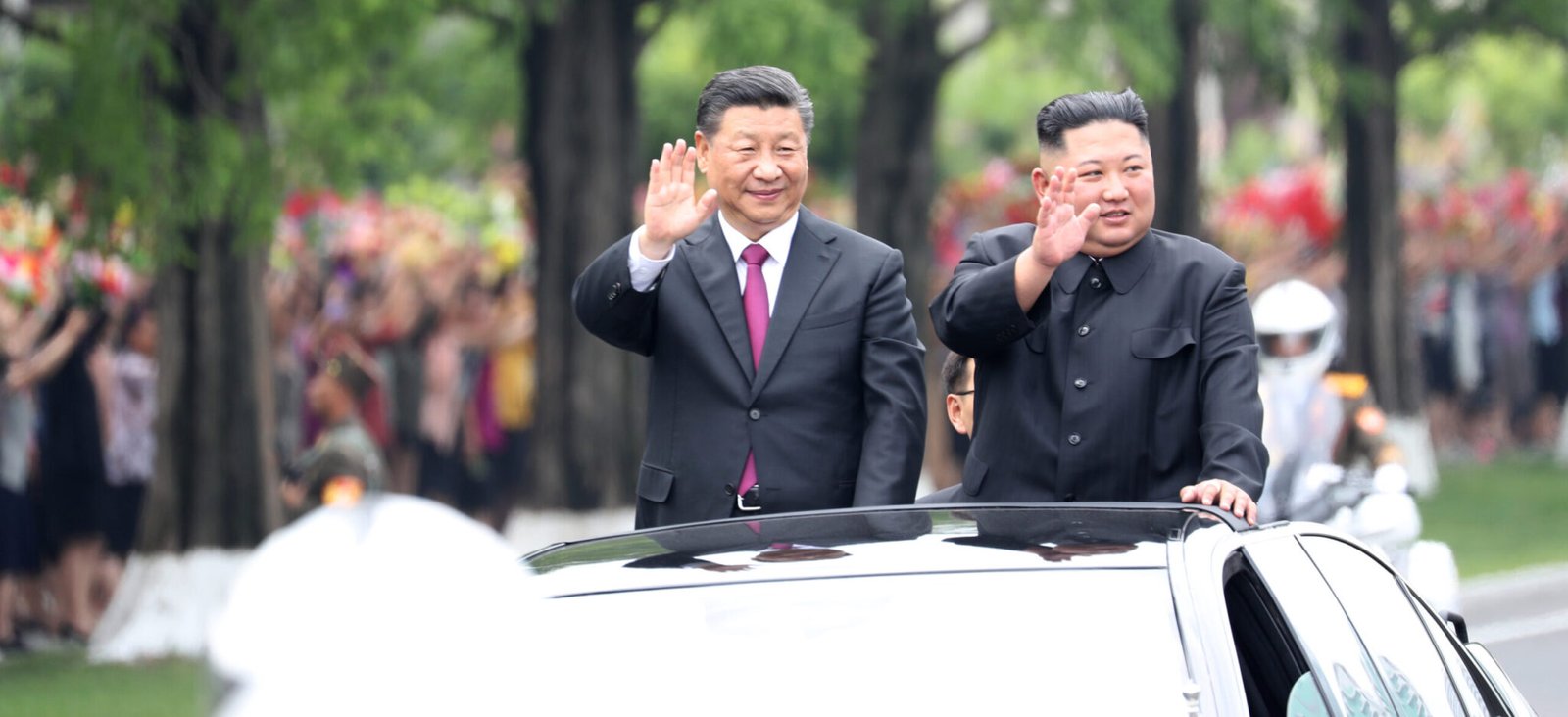 Chinese President Xi Jinping and Kim Jong Un