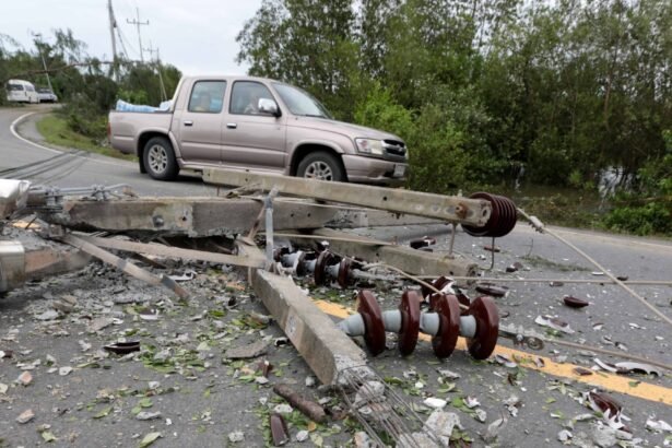 Infrastructure is damaged by tropical storm