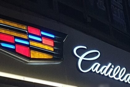 The logo of Cadillac