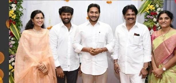 YSR Congress MP and his family members with Chief Minister Jagan Mohan Reddy