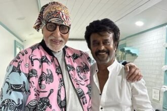 rajni kant and Big b (pic credit rajinikanth "X" )