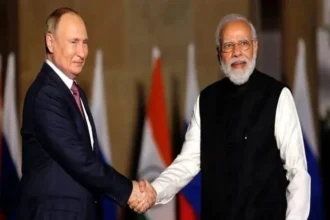 PM Modi and Russian PM Vladimir Putin.