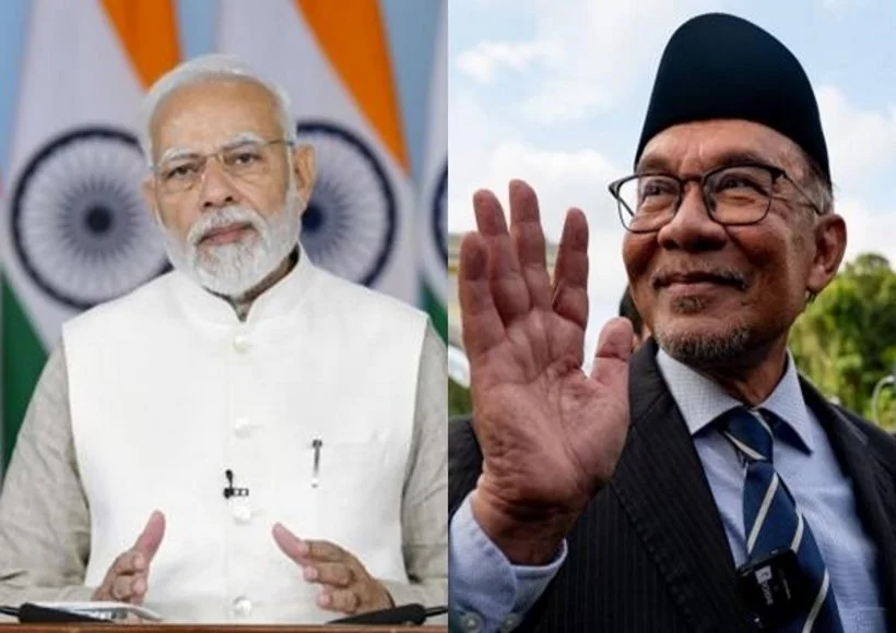 India PM Modi and Malaysian prime Minister Johari Abdul Ghani