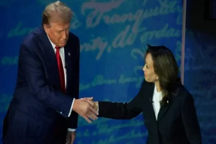 Donald Trump and Kamala Harris