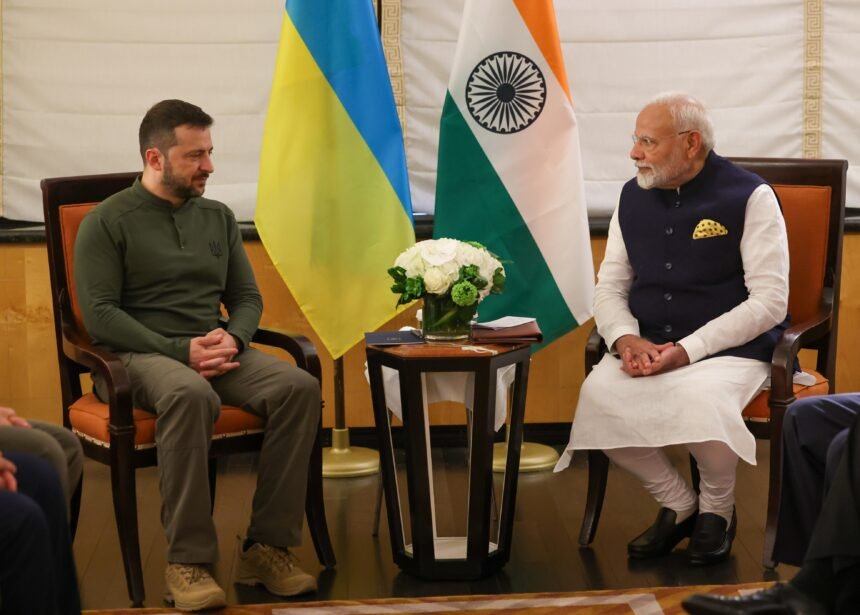 PM Modi and Volodymyr Zelensky