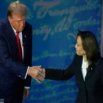 Donald Trump and Kamala Harris