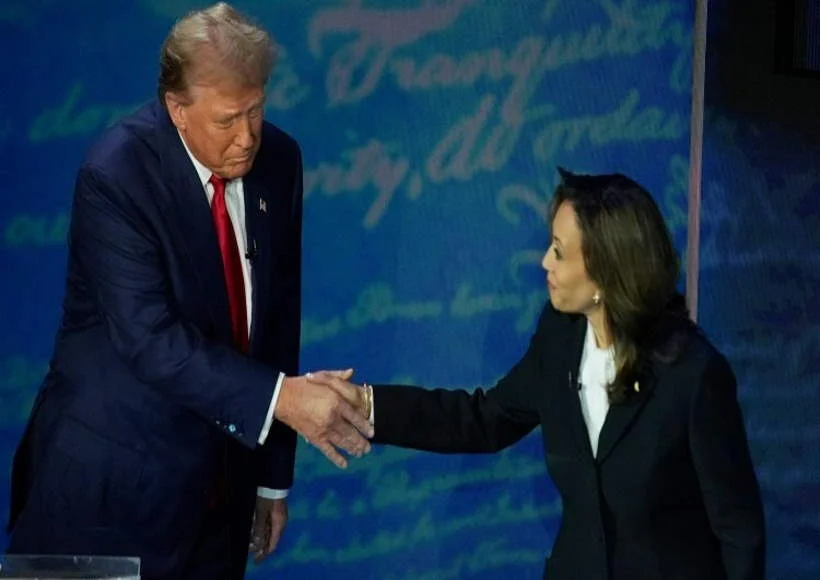 Donald Trump and Kamala Harris