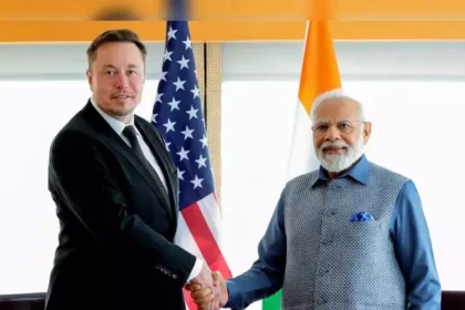 Elon Musk with PM Modi